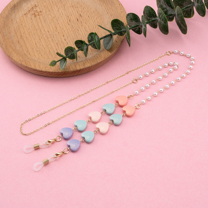 Heart Beaded Eyewear Chain Bowlift
