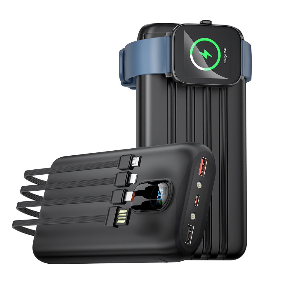 Power bank with integrated charging cables and LCD display Bowlift
