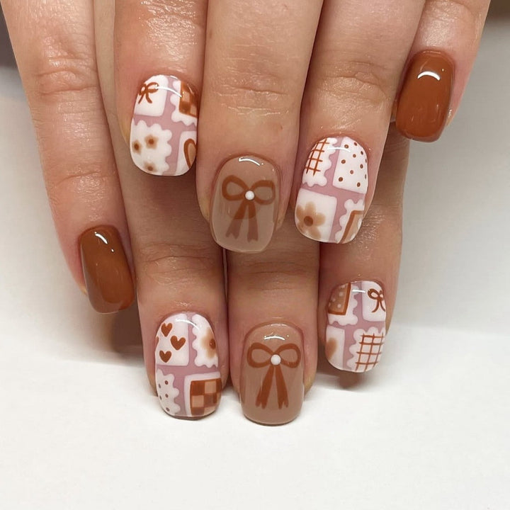 Decorative Press-On Nail Art Kit Bowlift