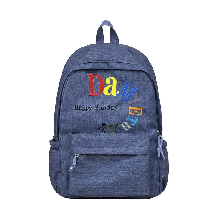 Colorful Embroidered Casual Backpack Bowlift