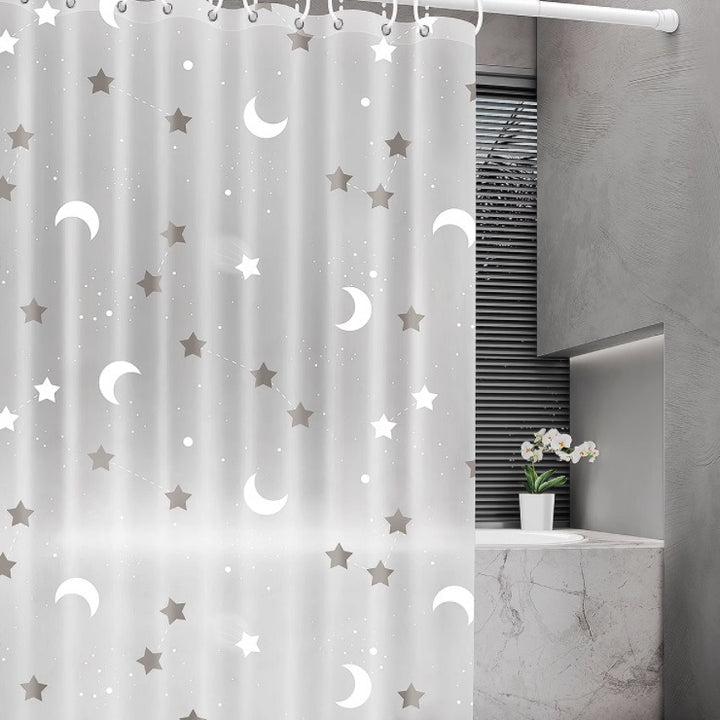 Sheer Textured Shower Curtain Bowlift
