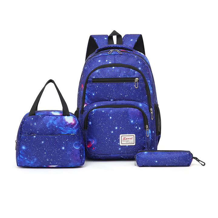 Galaxy pattern school backpack set Bowlift