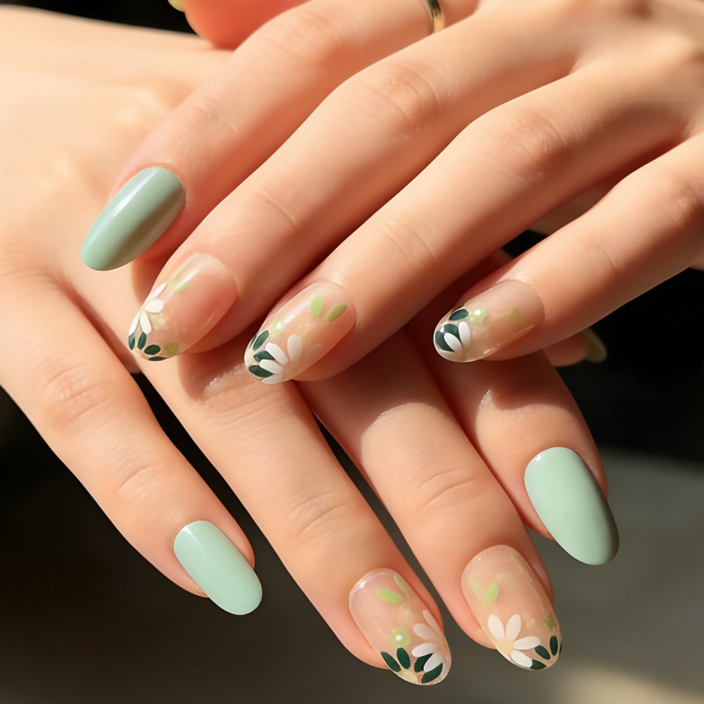 Press-On Floral Nail Art Set Bowlift