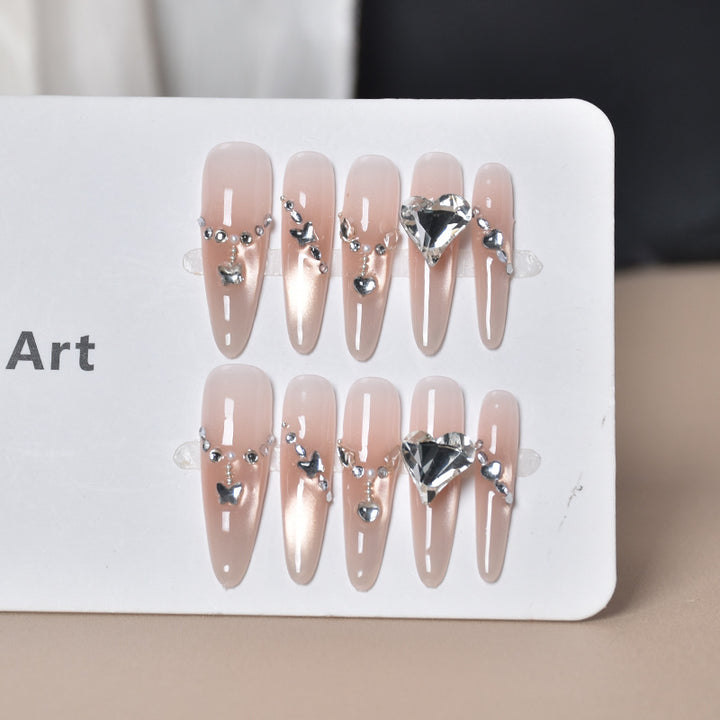 Glamorous Decorative Press-On Nail Set Bowlift