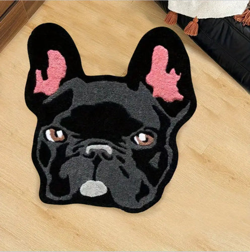 French Bulldog-Shaped Carpet