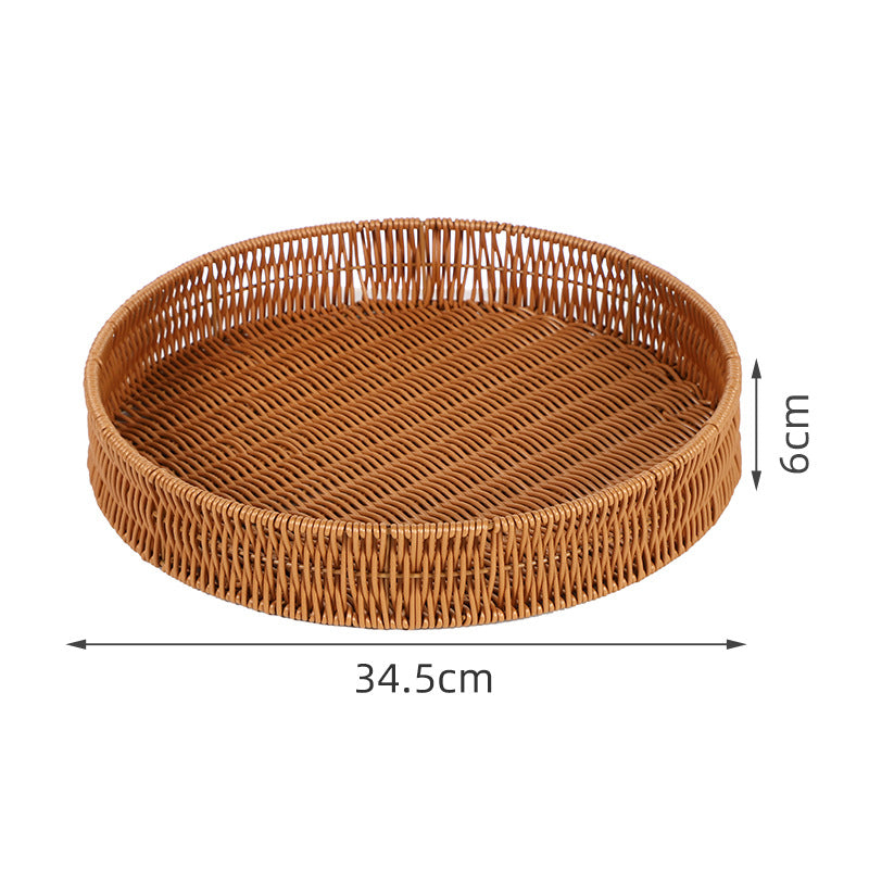 Round Artisan Woven Serving Tray Bowlift
