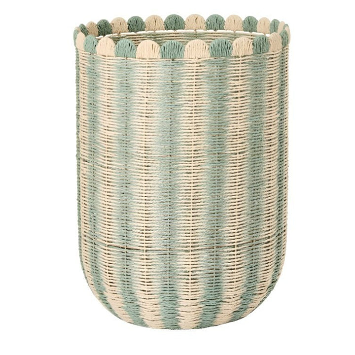 Handwoven storage basket with wave edge Bowlift
