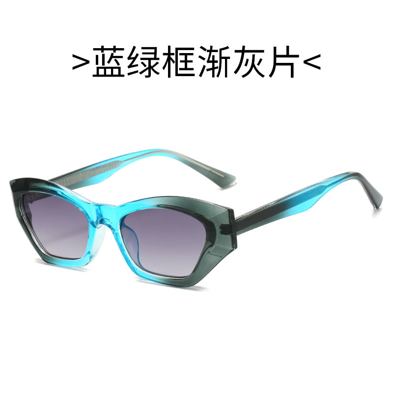 Ladies Cat-Eye Sunglasses with Modern Transparent Accents Bowlift