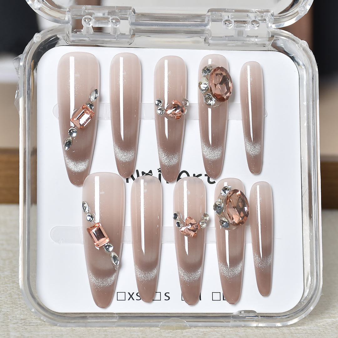 Premium Glamorous Press-On Nail Extensions Bowlift