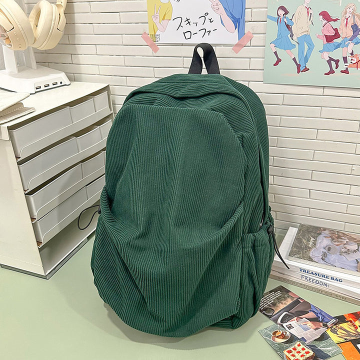 Soft Textured Corduroy Backpack