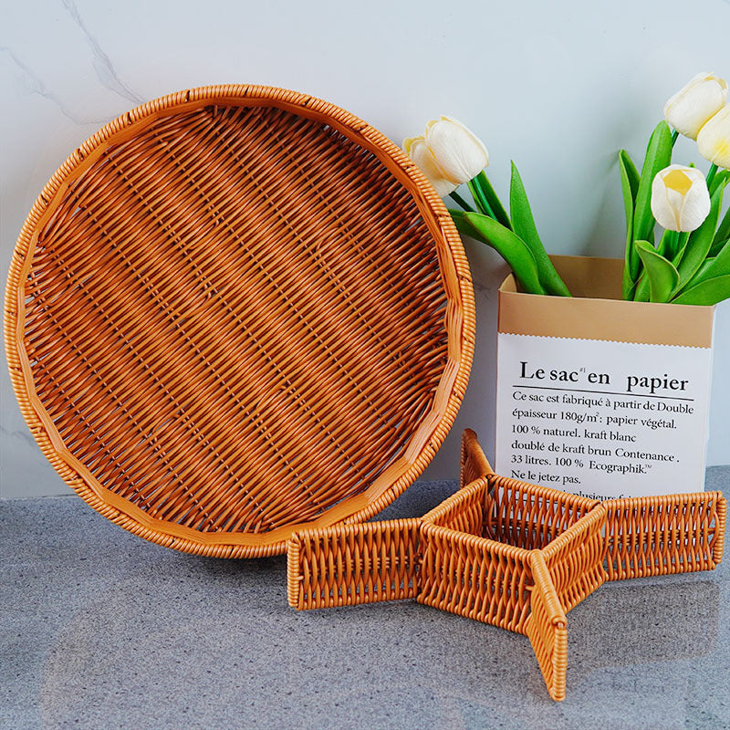 Ladies Elegant Round Storage Basket with Clear Lid Bowlift