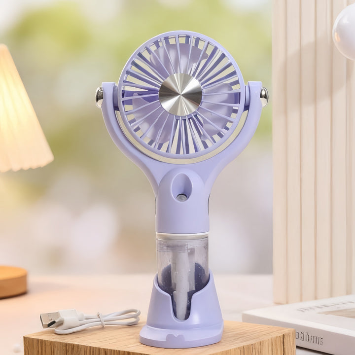 Ladies portable hand fan with spray function Bowlift