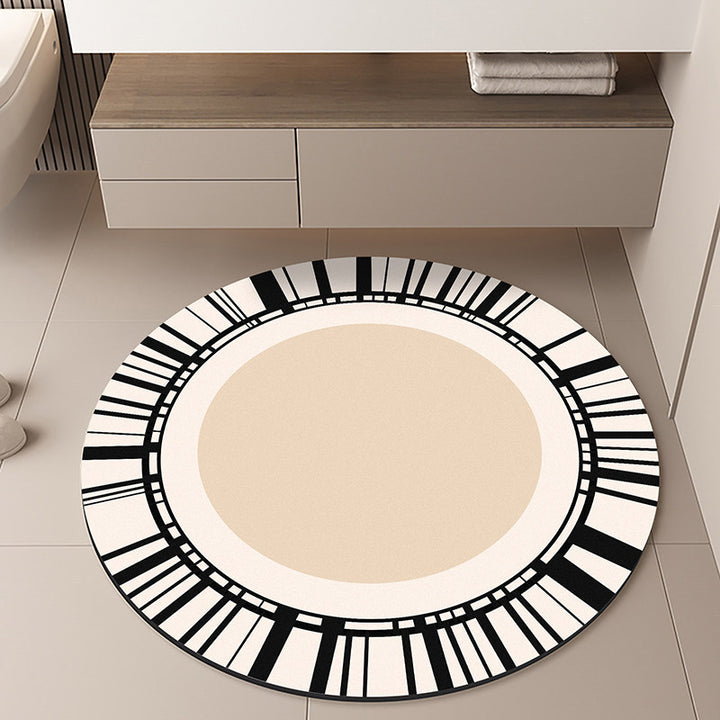 Moon-Themed Round Area Rug
