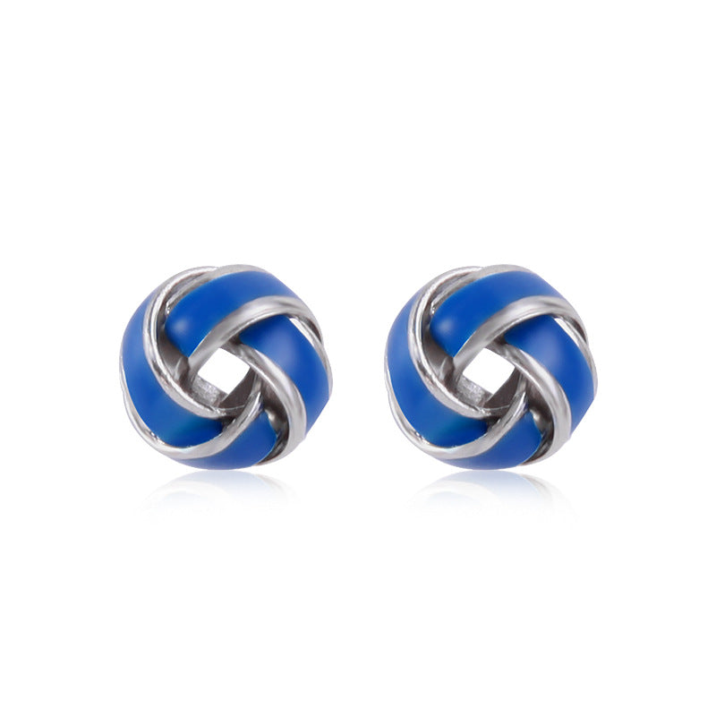 Women's lightweight star earrings with enamel flag design and fishhook Bowlift