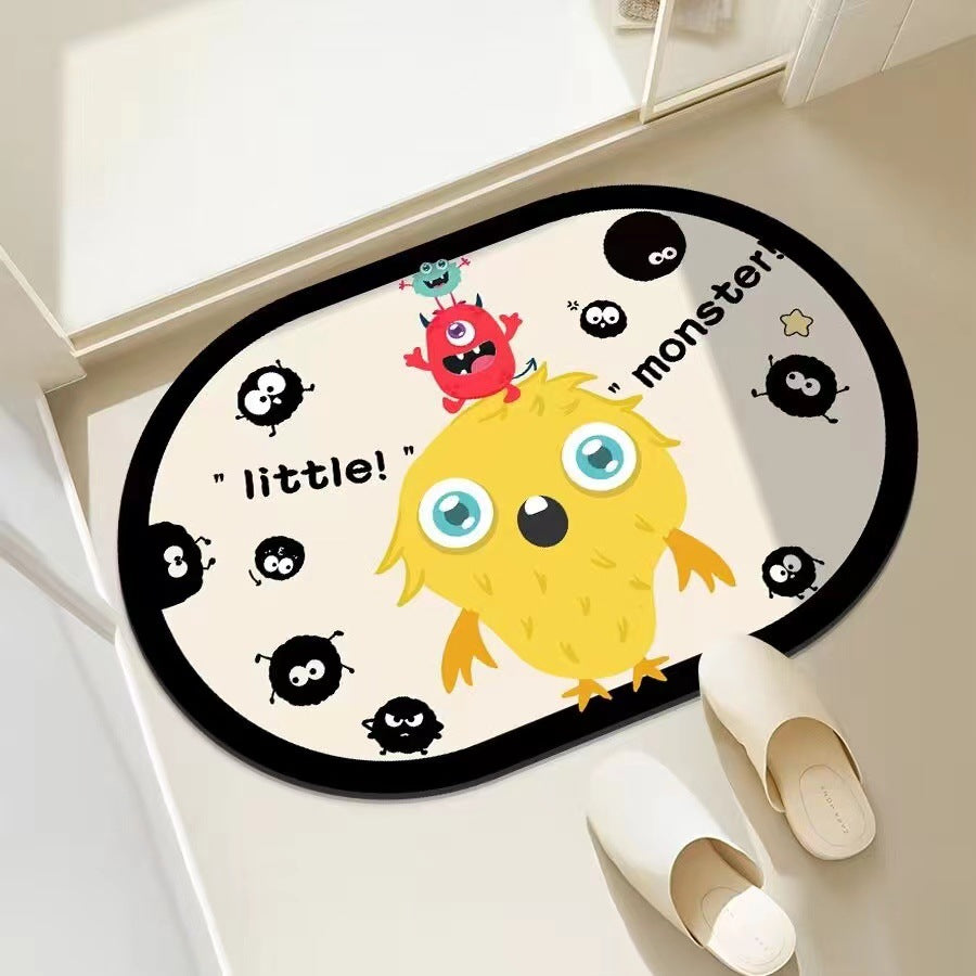 Playful Monster-Themed Bath Mat Bowlift