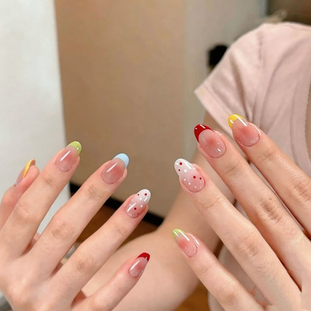 Whimsical Bunny-Themed Press-On Nail Art Set Bowlift