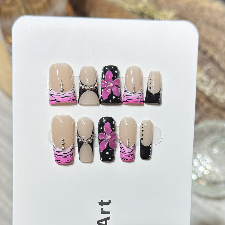 Reusable Press-On Nail Set Bowlift