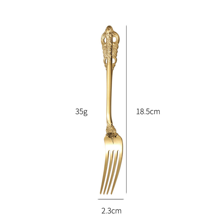 Elegant fish fork with artistic handle design Bowlift