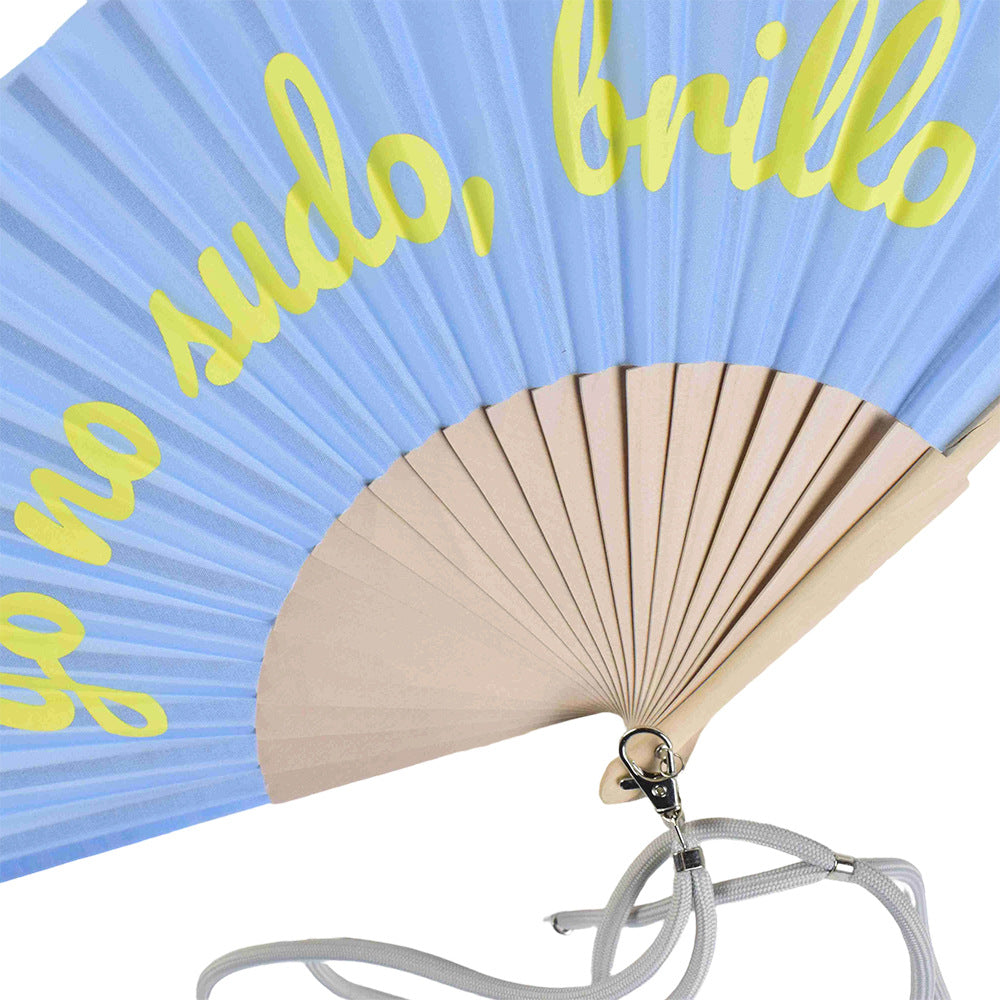 Ladies Designer Hand Fan with Personal Inscription Bowlift