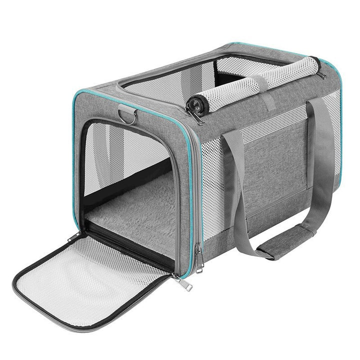 Portable Pet Travel Bag with Breathable Mesh Bowlift