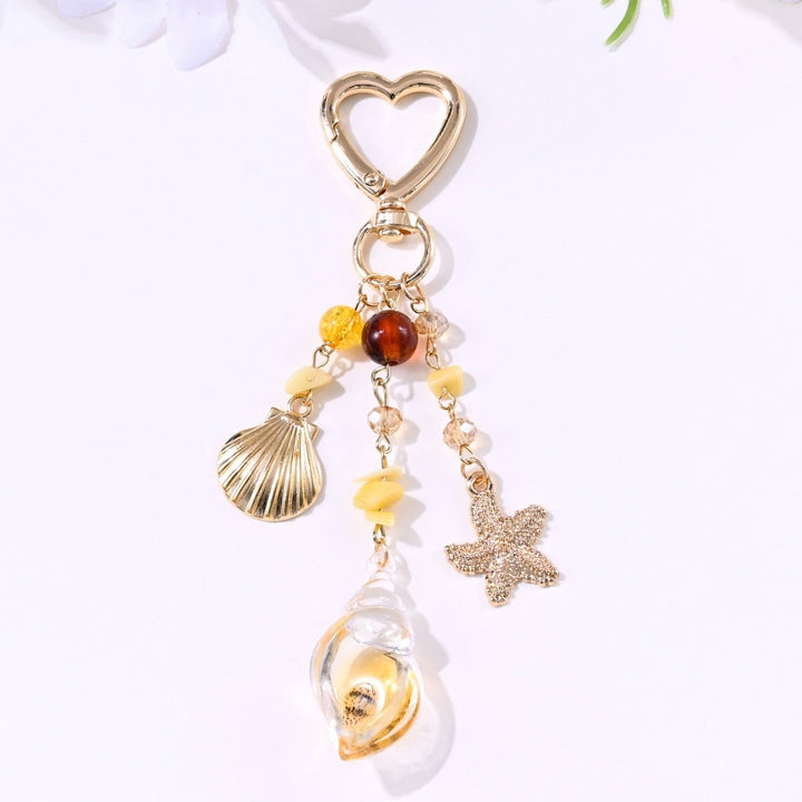 Keychain with Sparkling Sun Motif Bowlift