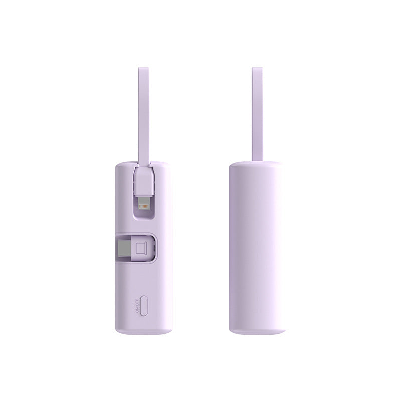 Portable power bank with integrated charging cable and fast charging function Bowlift