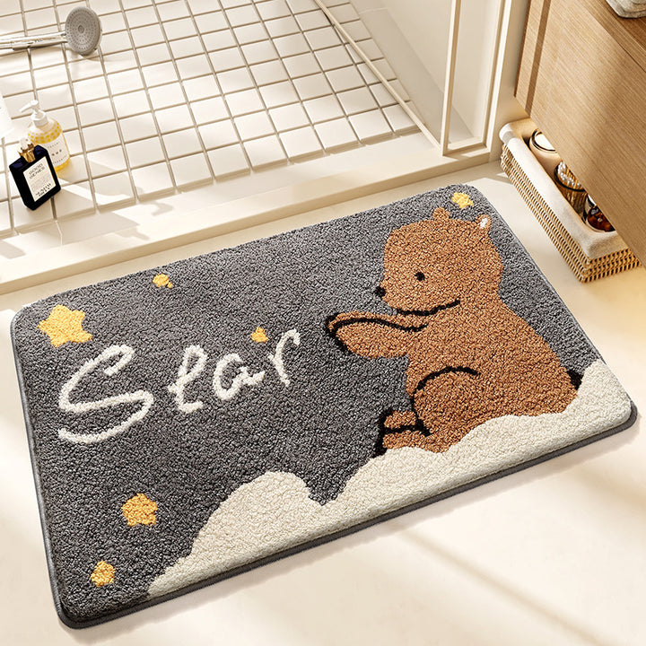 Cute Cat-Themed Bath Mat Bowlift