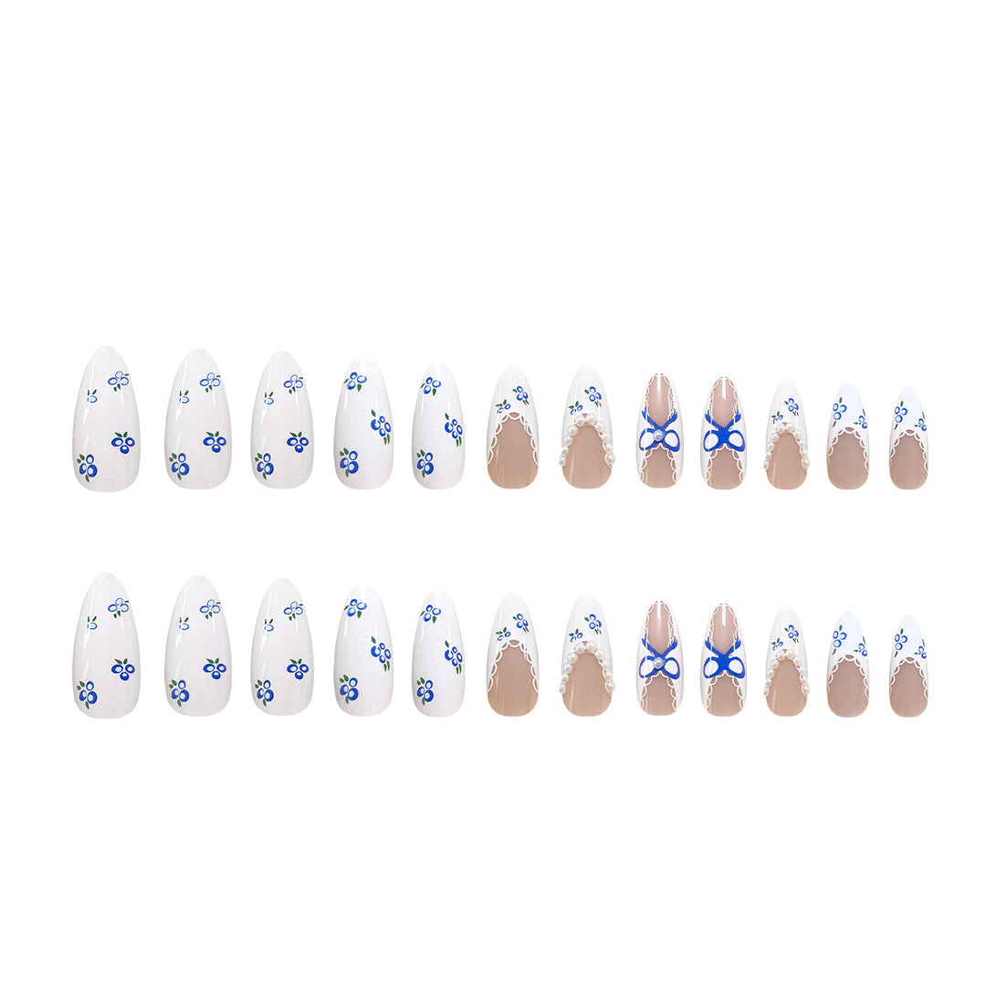 Exclusive stiletto nails with floral design Bowlift