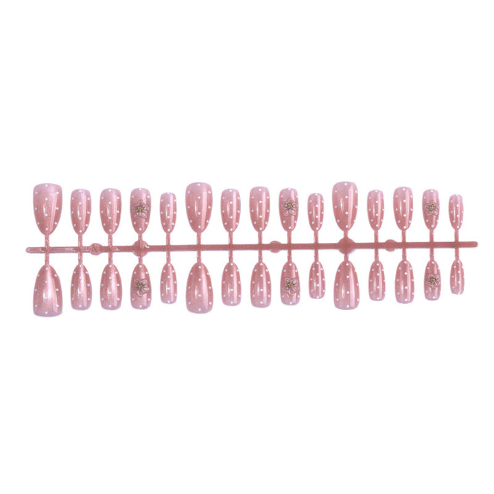 Premium Adhesive Press-On Nail Set with Floral Patterns Bowlift