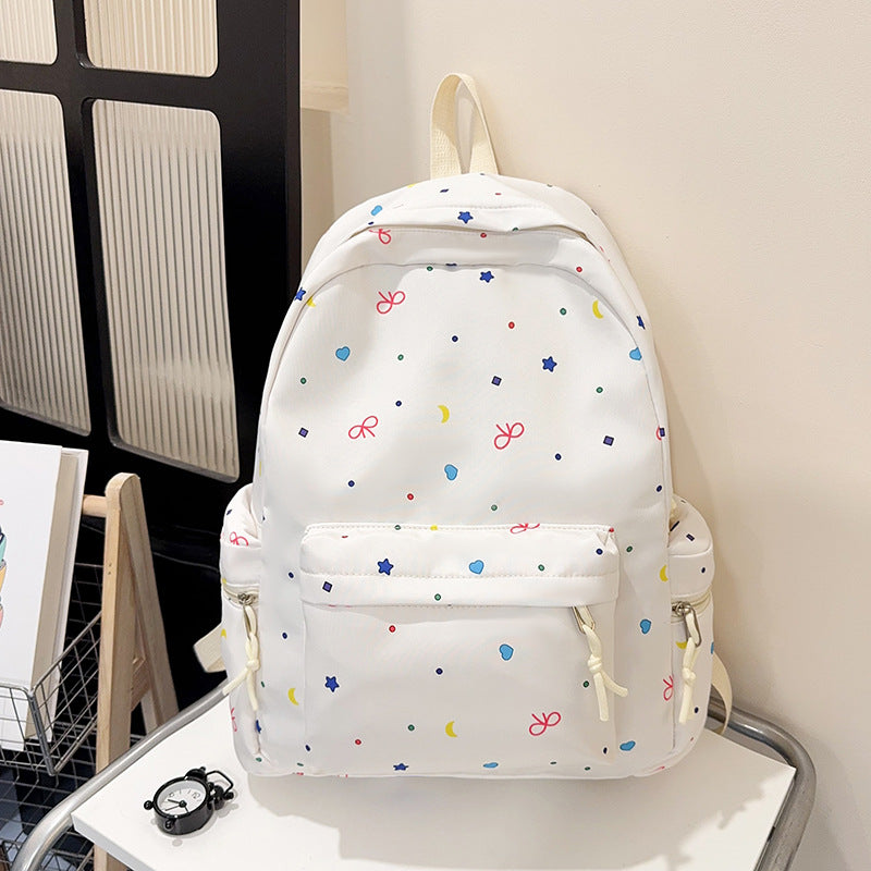 Playful Patterned School Backpack