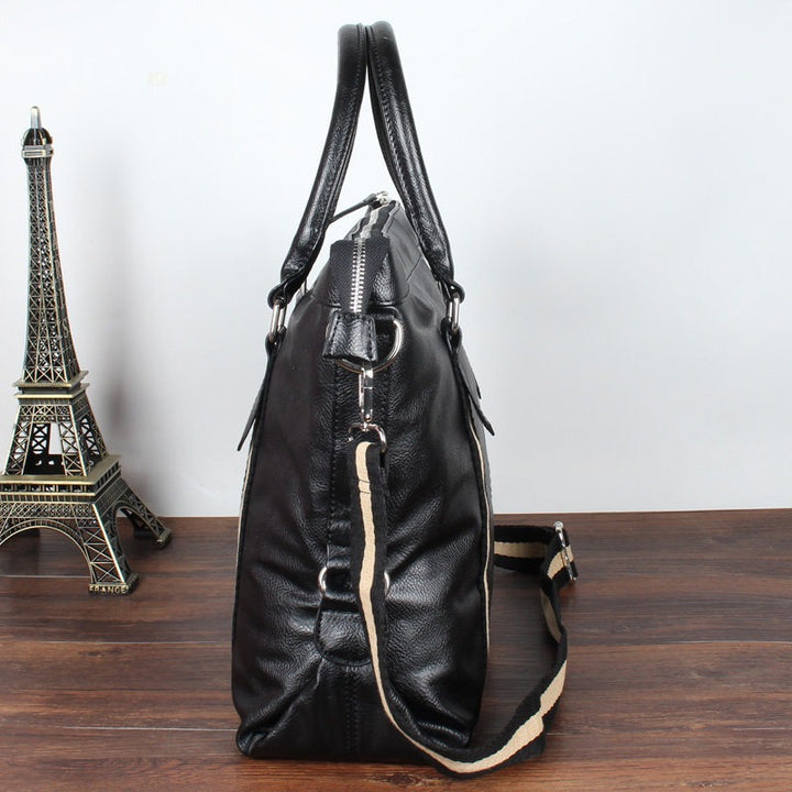 Elegant and Multifunctional Leather Briefcase Bowlift