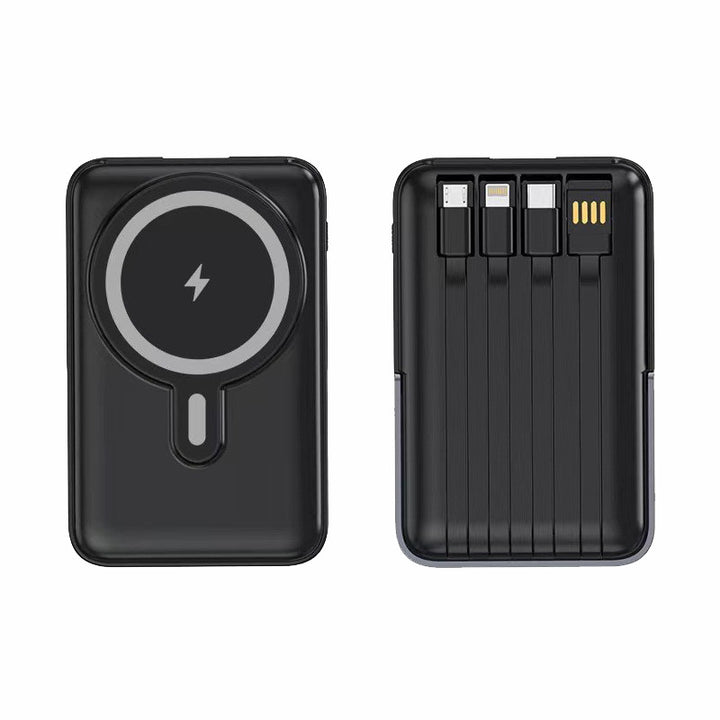 Portable Power Bank with Integrated Cable Compartment by Bowlift