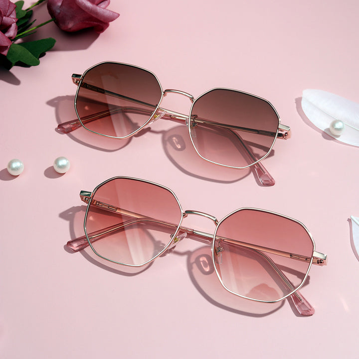 Women's fashionable sunglasses with oval frame and polarized lenses Bowlift