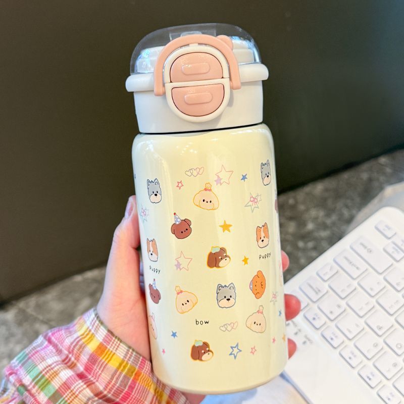 Ladies Funny Drinking Bottle with Animal Motif and Safe Closure System Bowlift