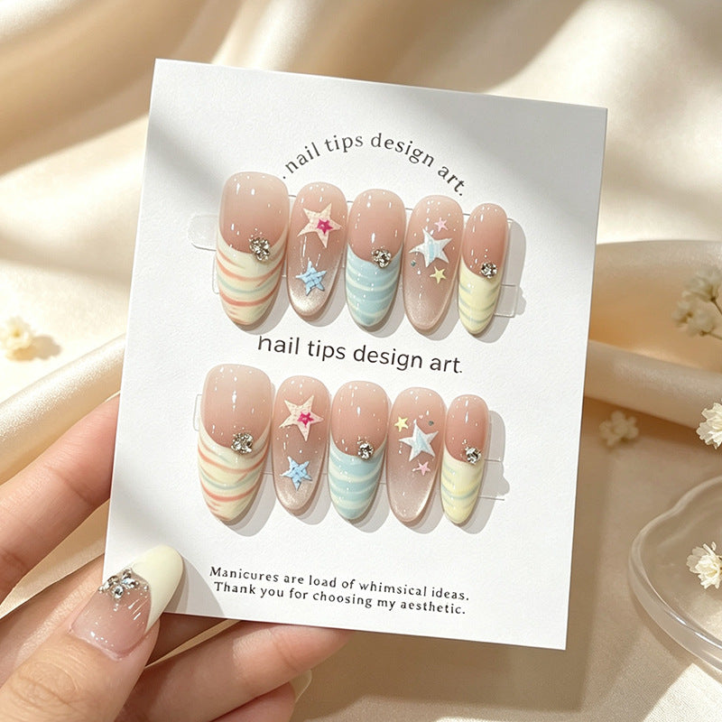 Whimsical Nail Art Press-On Set Bowlift