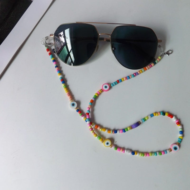 Colorful glasses holder chain with eye motifs Bowlift