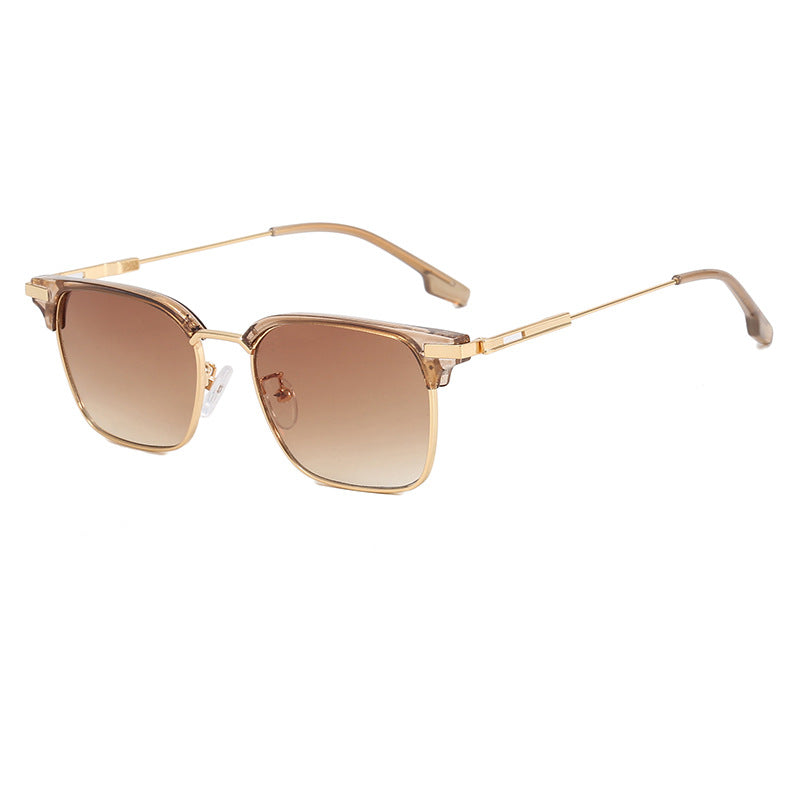 Women's square sunglasses with lightweight metal frame and wide temples Bowlift