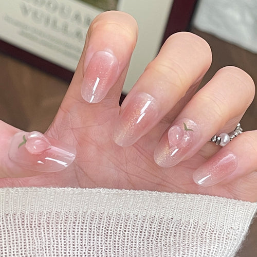 Artistic Cherry Blossom Press-On Nail Set Bowlift