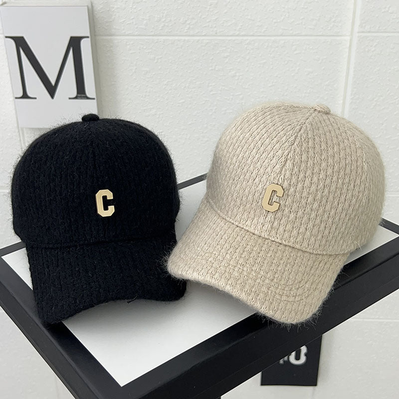 Women's Cozy Knitted Baseball Cap Bowlift