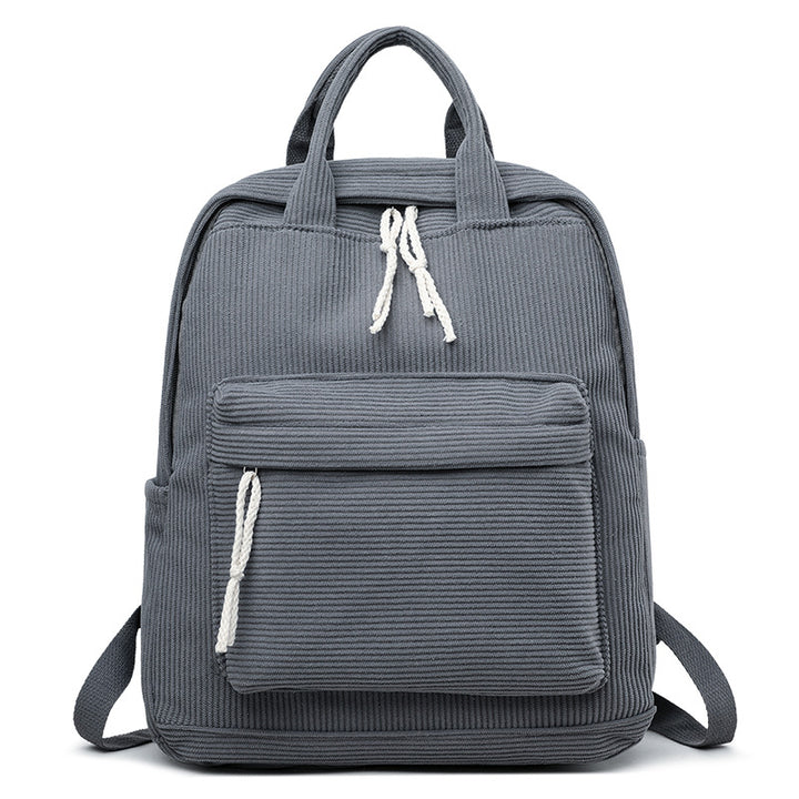Compact Textured Fabric School Backpack Bowlift