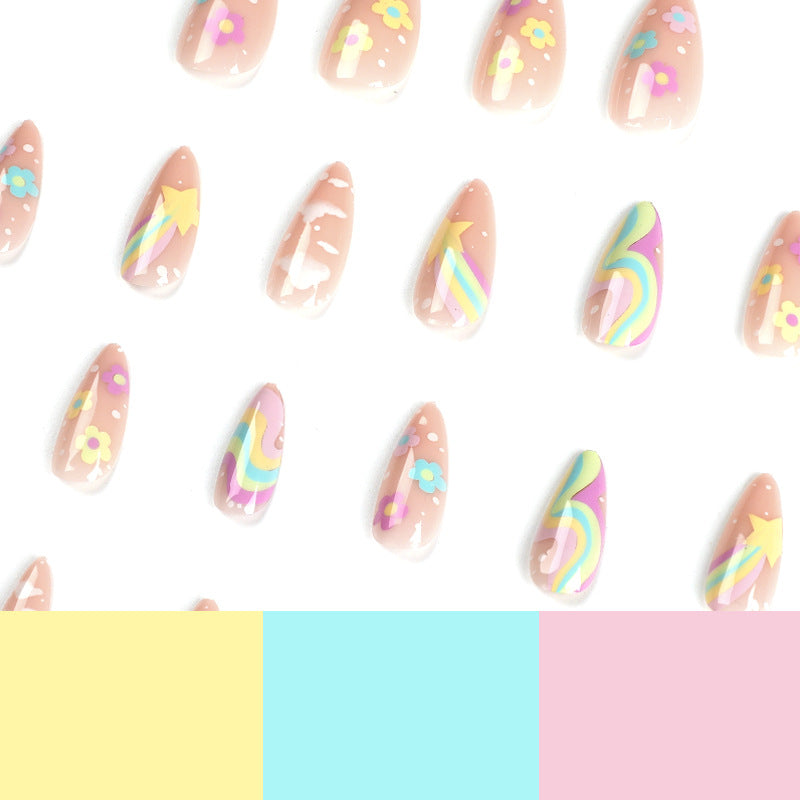 Artful nail art with cheerful designs and colorful accents Bowlift