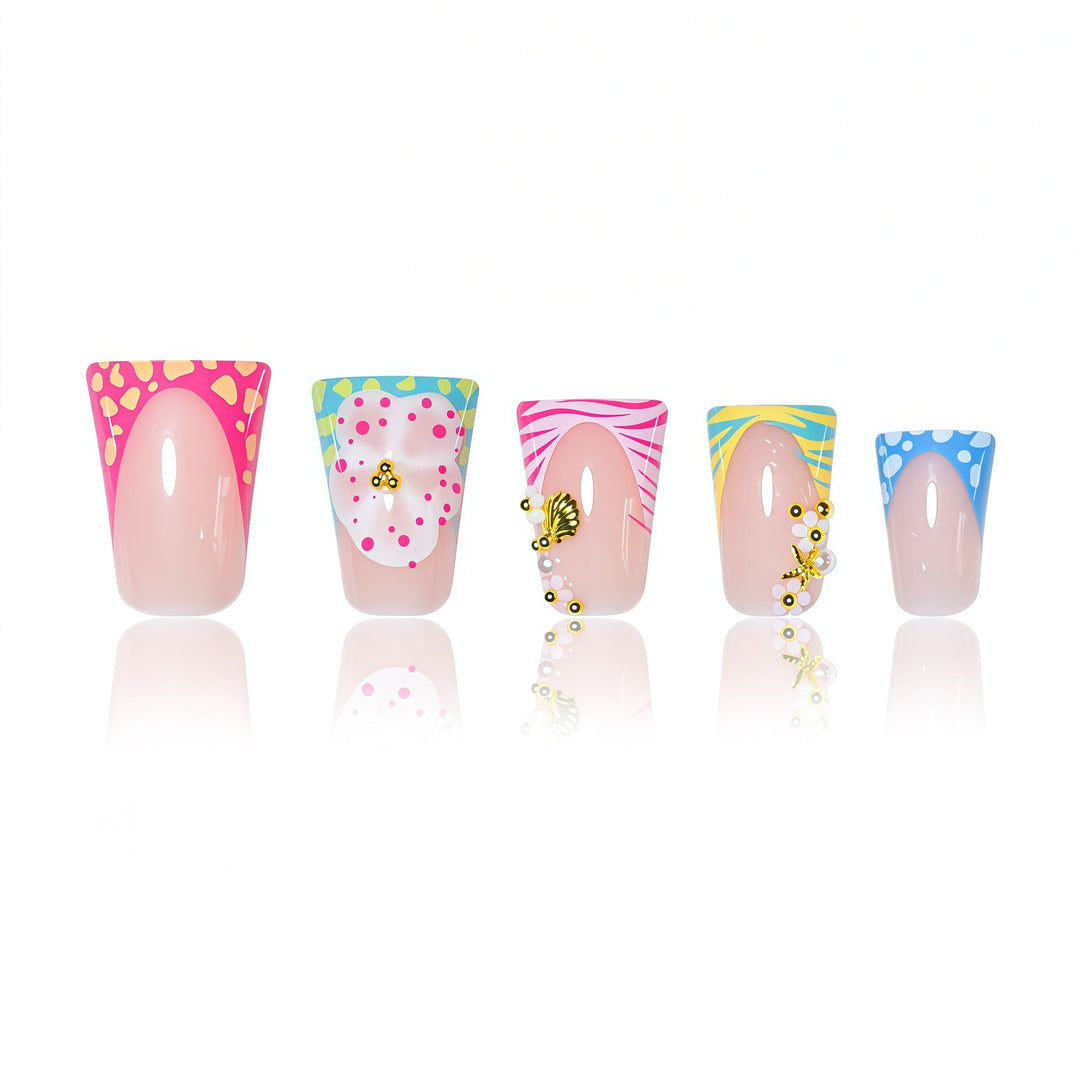 Artistic Themed Press-On Nail Extensions Bowlift