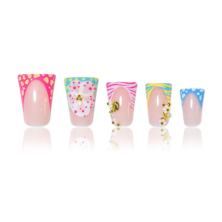 Artistic Themed Press-On Nail Extensions Bowlift