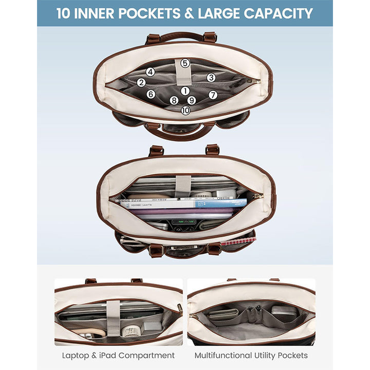Stylish and Functional Everyday Handbag with Compartments Bowlift