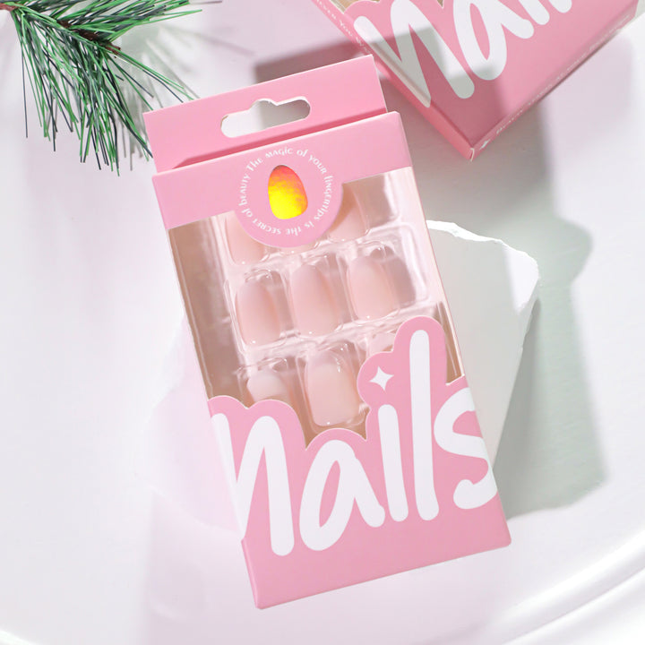 Elegant Gel Nail Extensions in Modern French Tip Design Bowlift