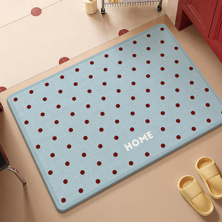 Fun Dot-Patterned Non-Slip Bathroom Mat Bowlift
