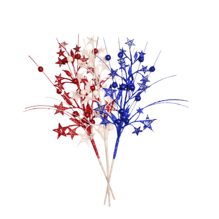 Unisex decorative star branch with berries and flexible wire stem for wreath and table decoration Bowlift