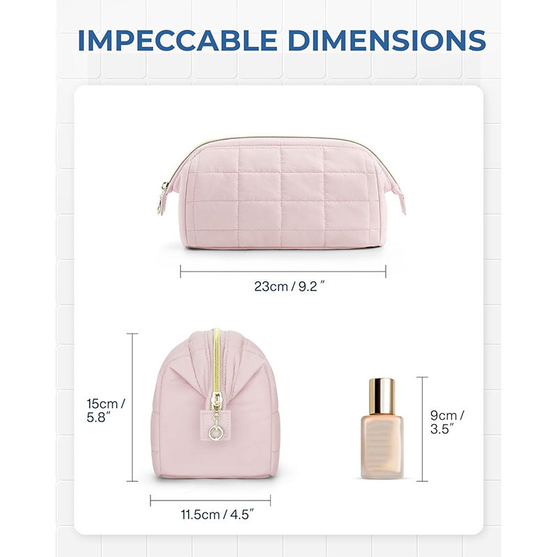 Cosmetic bag with matte finish and zipper Bowlift