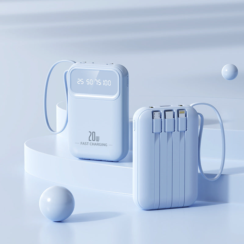 Compact power bank with integrated fast charging ports Bowlift