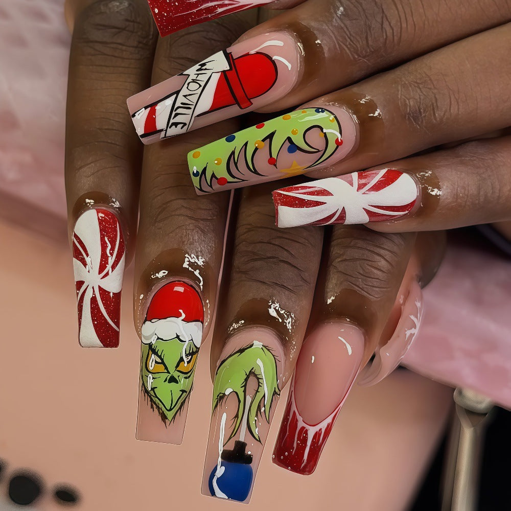 Creative Nail Art Set with Festive Christmas Motifs Bowlift